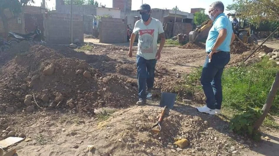 Retomarán la obra de cloacas en barrio Perón