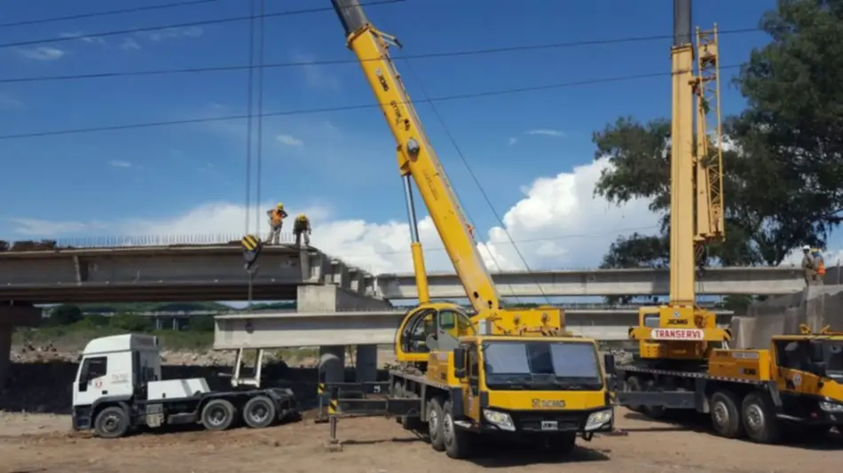 Avanza la construcción de puente sobre el río Los Alisos | ruta 9, río Los Alisos, Guillermo Dietrich