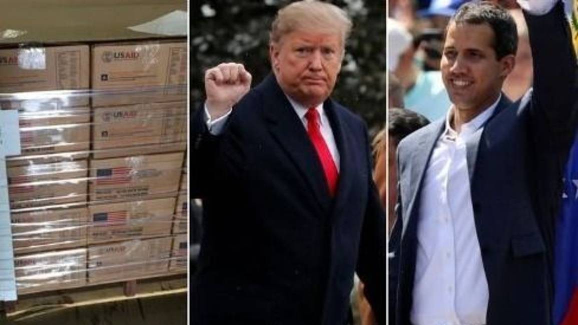 Trump envía comida a Venezuela por pedido de Juan Guaidó