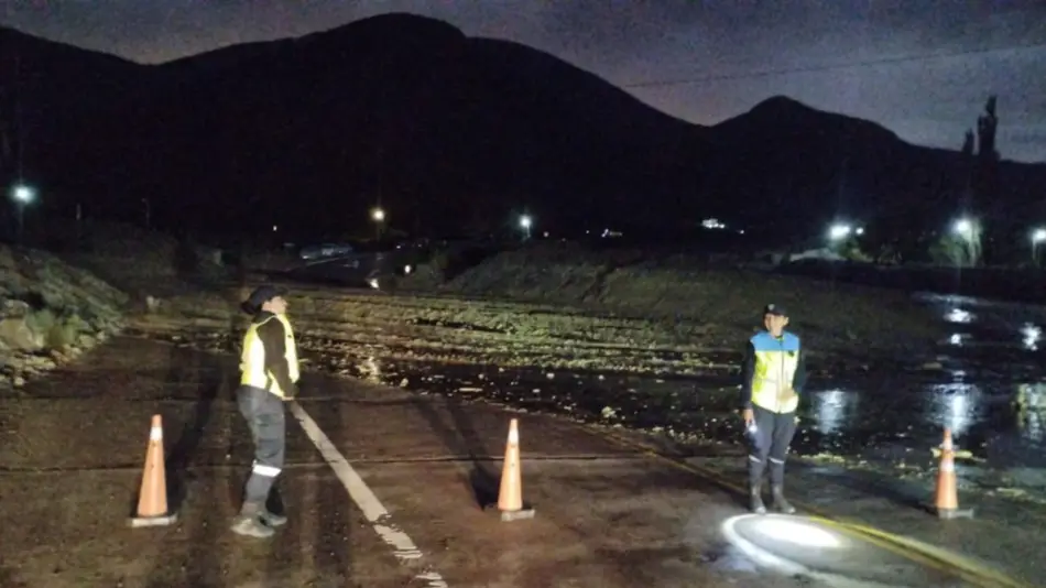 Por el temporal en la provicia está interrumpido un tramo de la ruta nacional 52