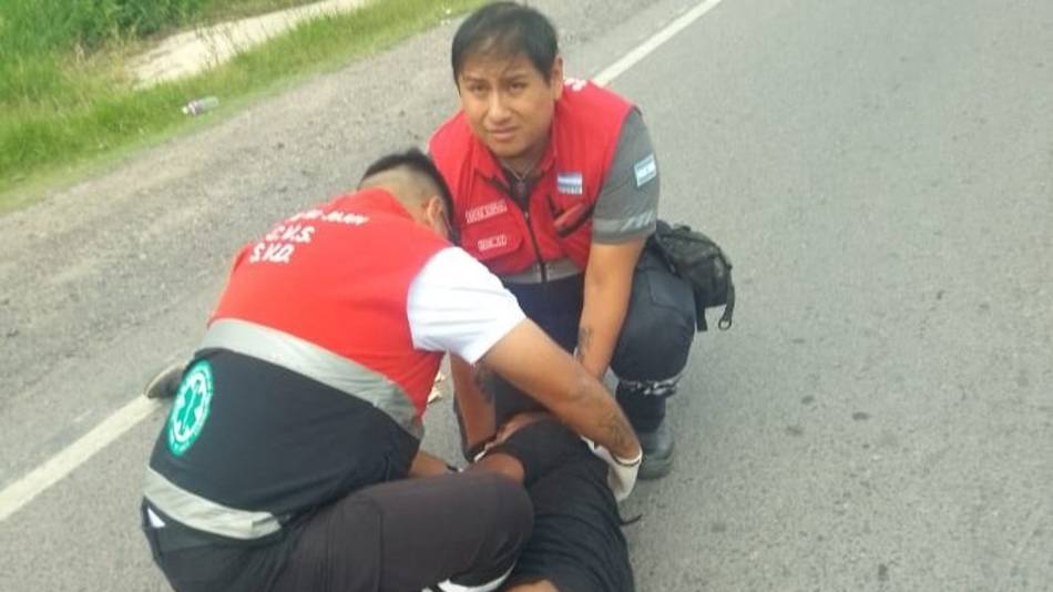 Siniestro vial en ruta 9 deja un peatón herido