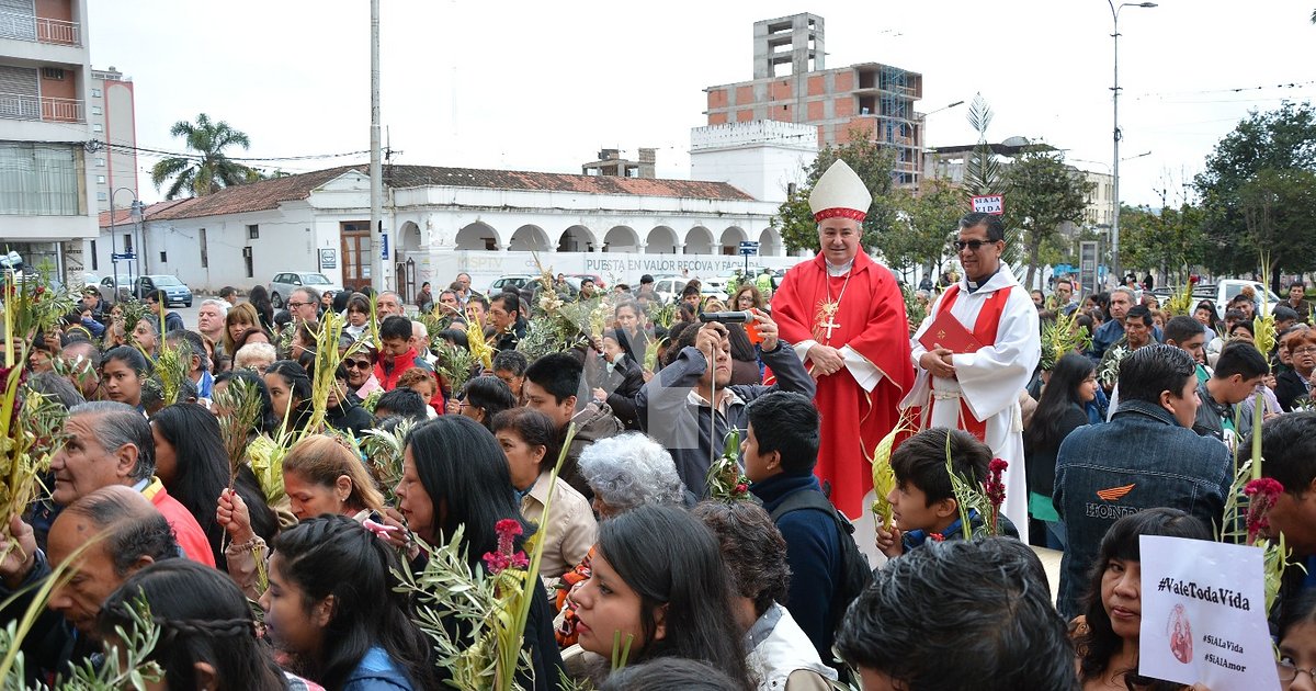 Semana Santa: misa y bendición de ramos en la Iglesia Catedral