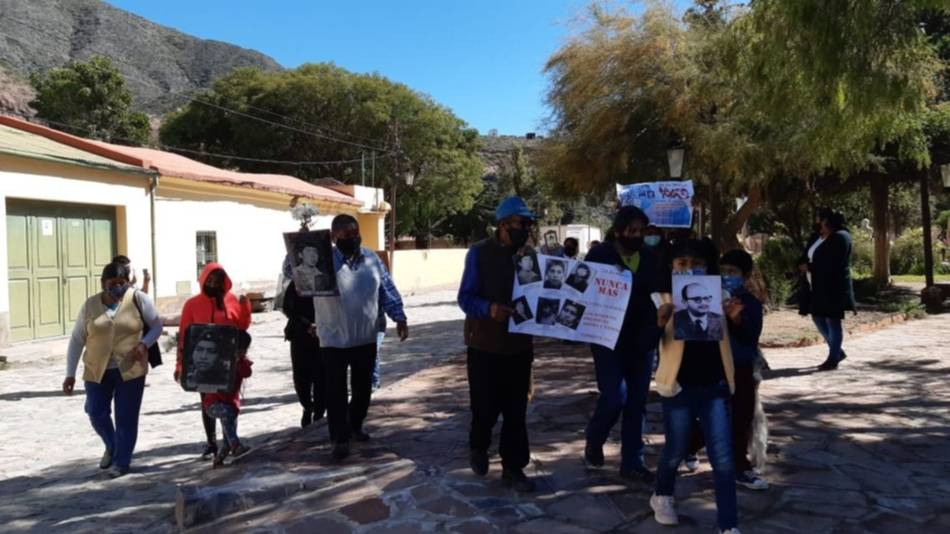 Recuerdo en la plaza de Tumbaya