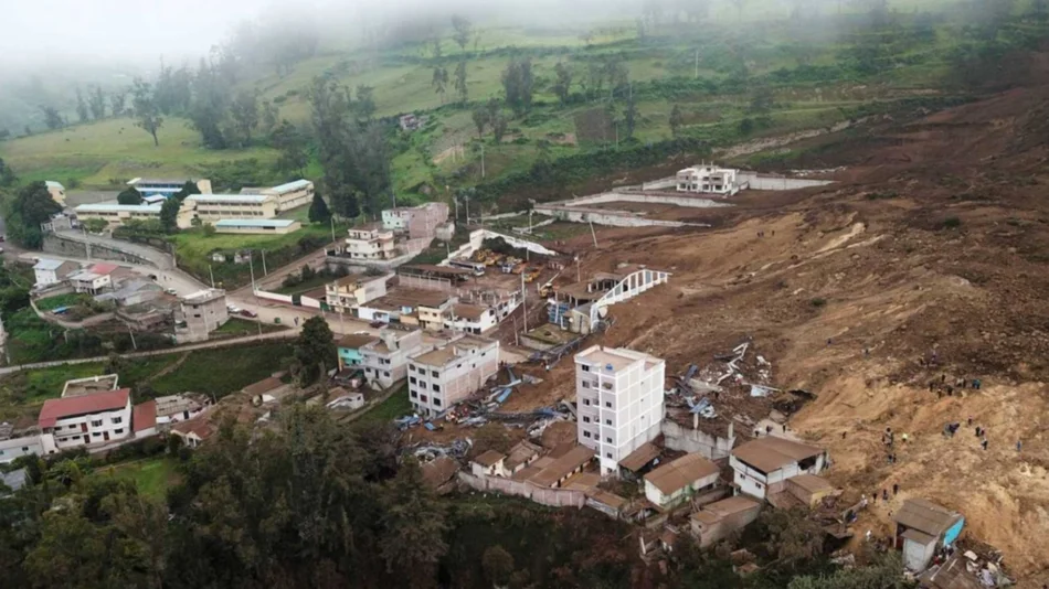Al menos 16 muertos en un deslizamiento de tierra en el sur de Ecuador
