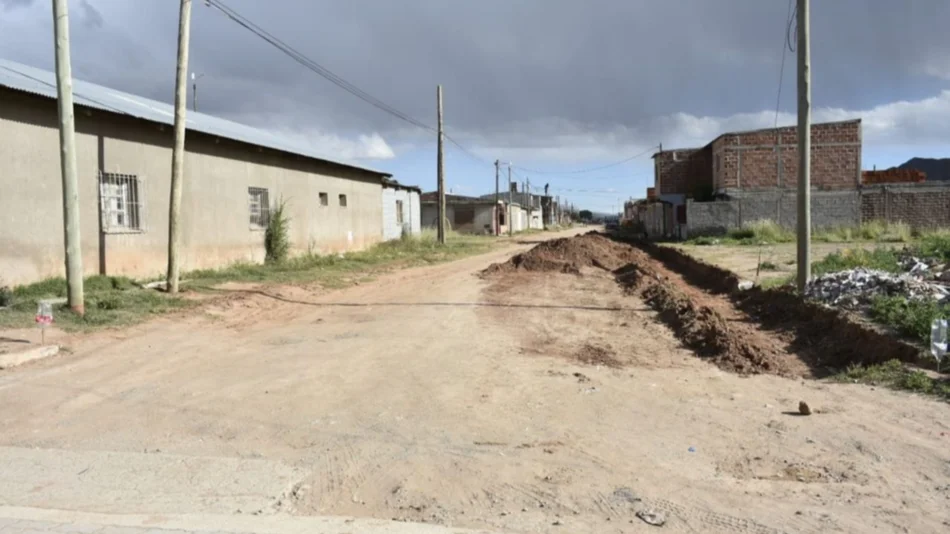 Pavimentación y cordón cuneta en la calle Sarmiento