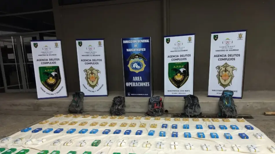 Golpe al narcotráfico en Jujuy: secuestran 104 kilogramos de cocaína 