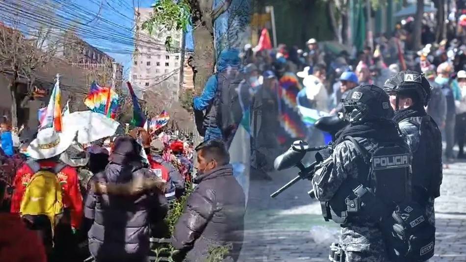 Tensión en Bolivia: Manifestantes evistas rompen cercos policiales en La Paz