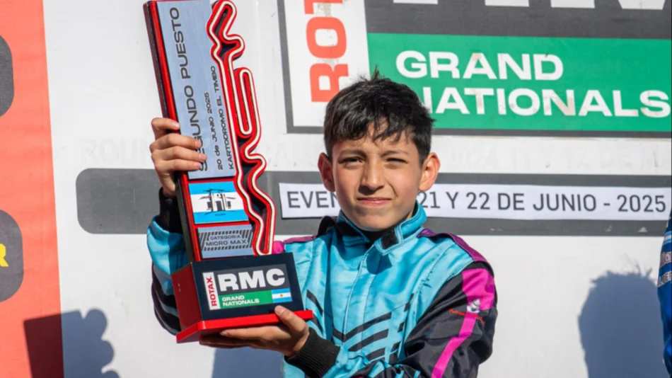 Adolfo Serna fue 2º en su debut en una fecha del Rotax