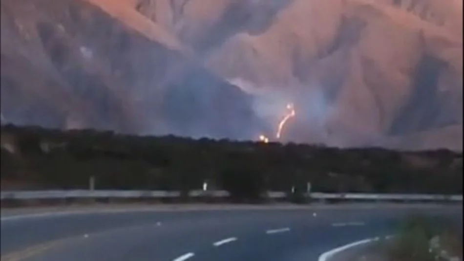 Gran incendio en Volcán
