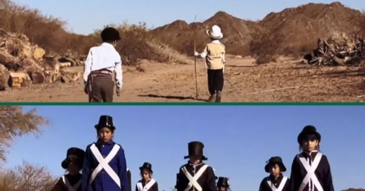 Una escuela de Tinogasta recreó el Éxodo Jujeño en un documental sobre Belgrano