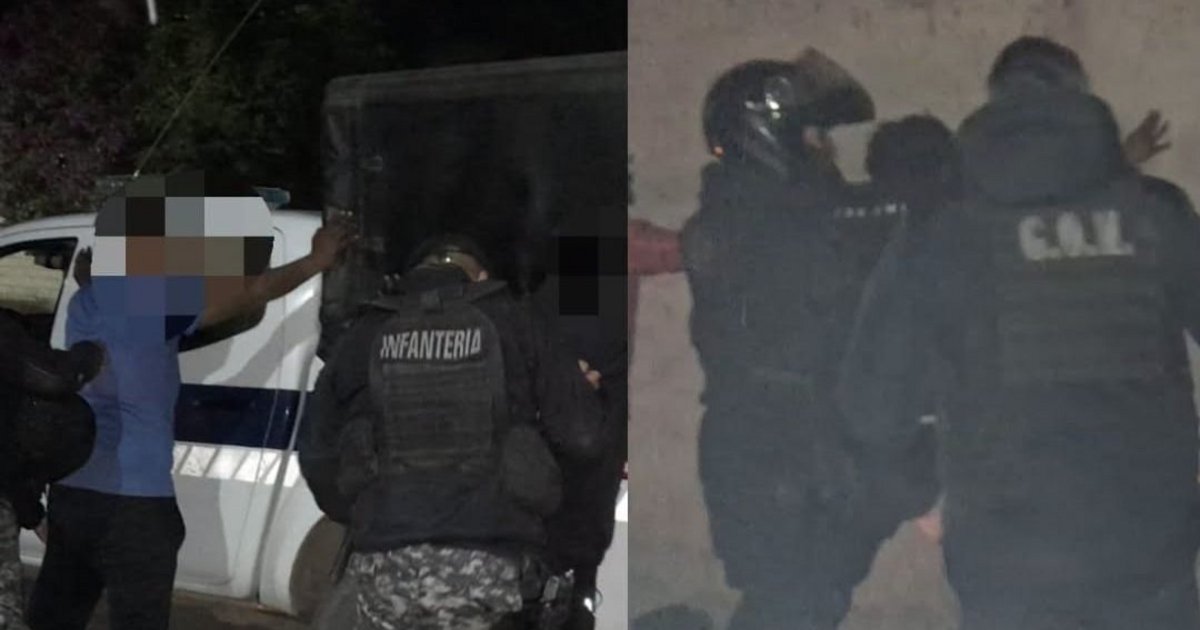 Cuatro detenidos en dos operativos por robo de materiales y tenencia de armas blancas