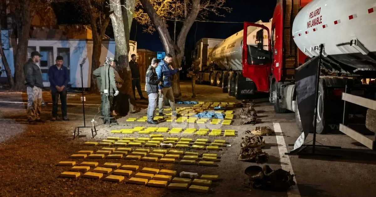 Gendarmería secuestró 388 kilos de cocaína en camiones cisterna