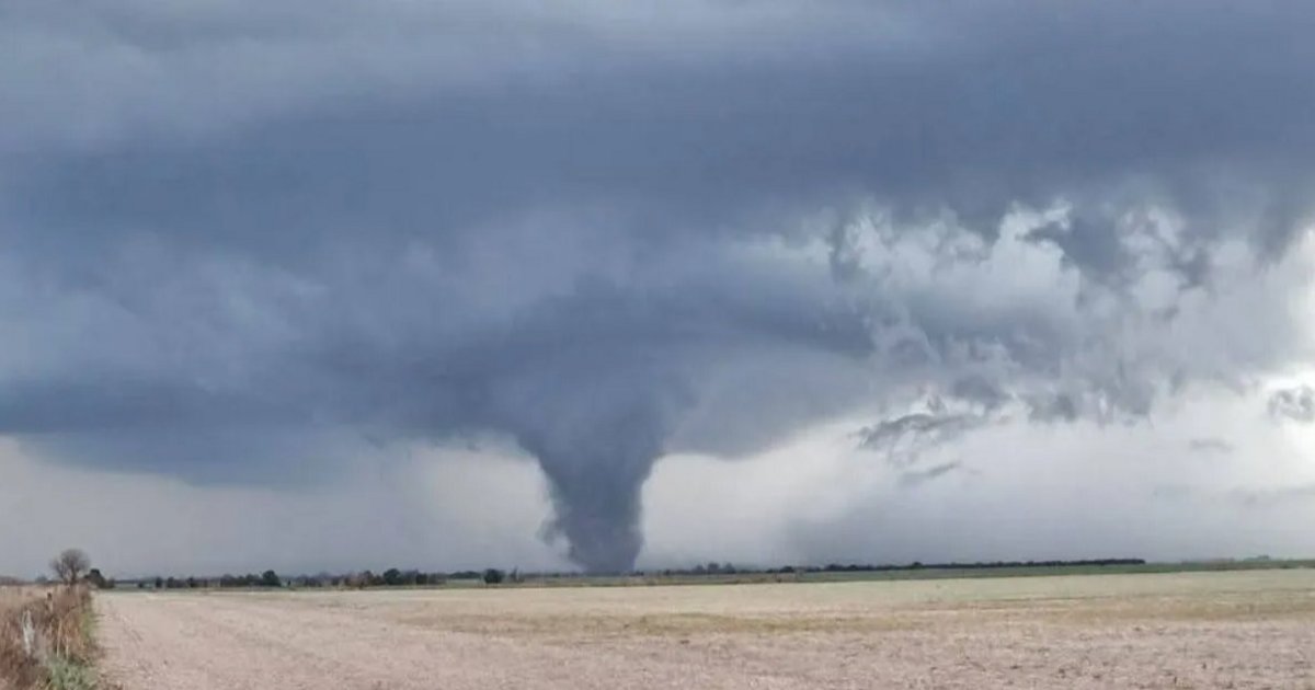 Impactante tromba de viento en la provincia de Santa Fe