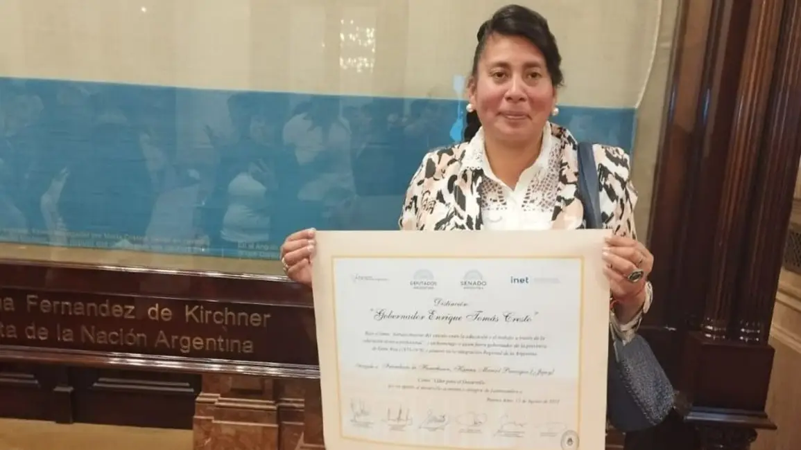 Karina Paniagua, intendenta de Humahuaca fue distinguida en el Senado