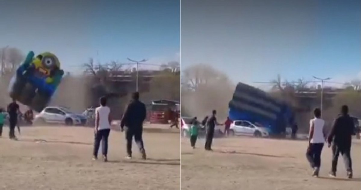 Un inflable se soltó durante los festejos por el Día del Niño en la provincia de Córdoba