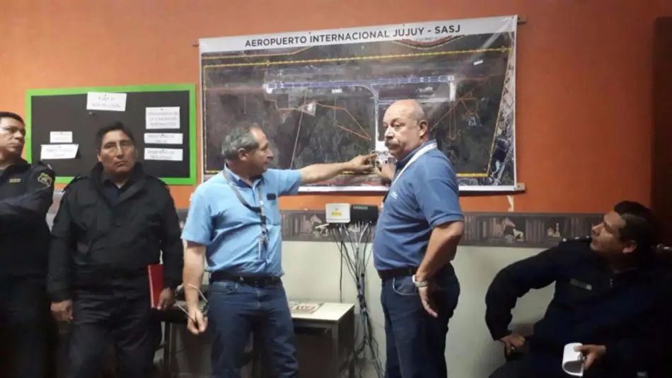 Simulacro de  emergencia  en aeropuerto