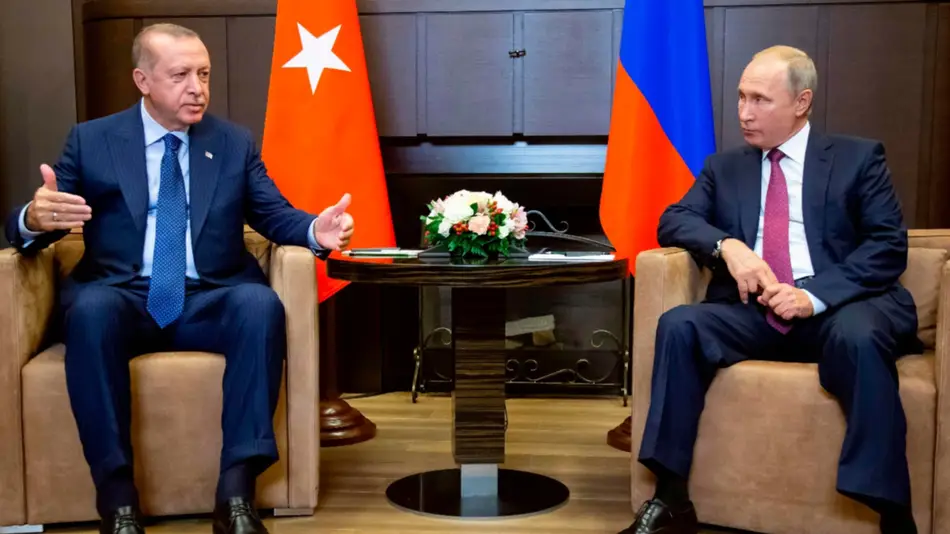 Recep Erdogan y Vladimir  Putin con sus desacuerdos