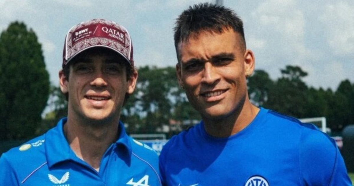 Lautaro Martínez y Franco Colapinto, juntos en Italia