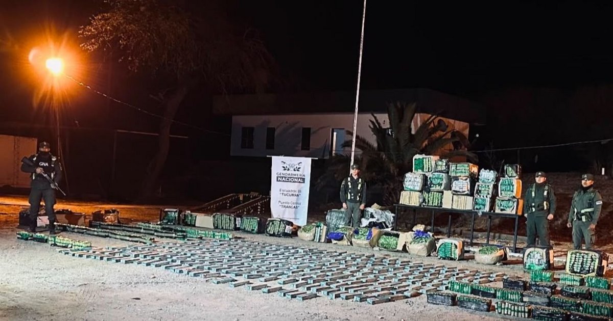 Salieron de Jujuy con 636 kilos de hojas de coca y cigarrillos