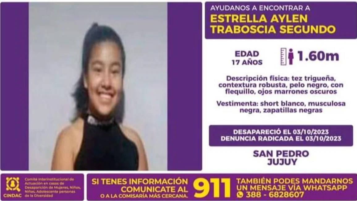 Buscan a una adolescente de 17 años que desapareció en San Pedro  