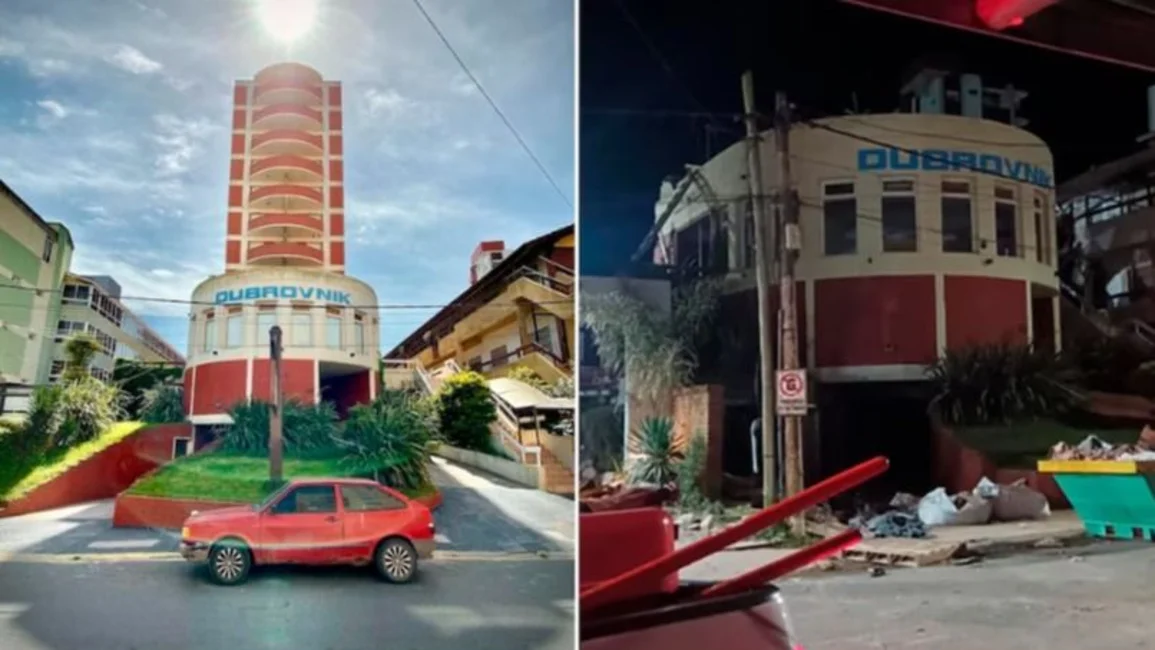 En Villa Gesell se durrumbó un edificio hay personas atrapadas