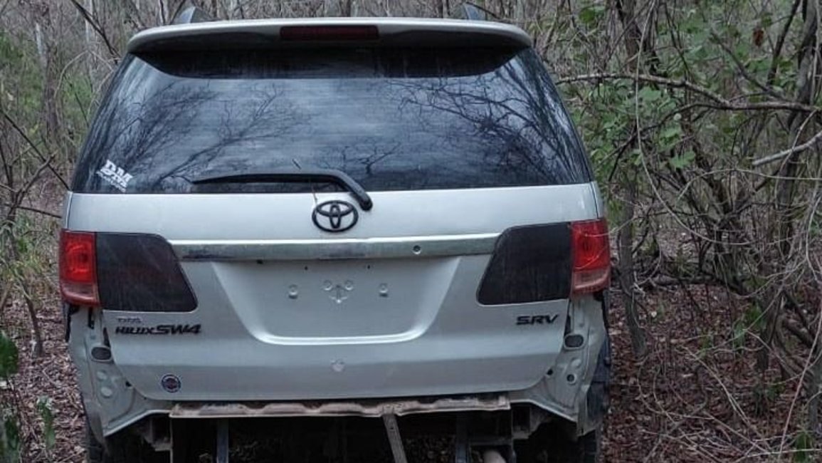 Encontraron una camioneta abandonada en un monte