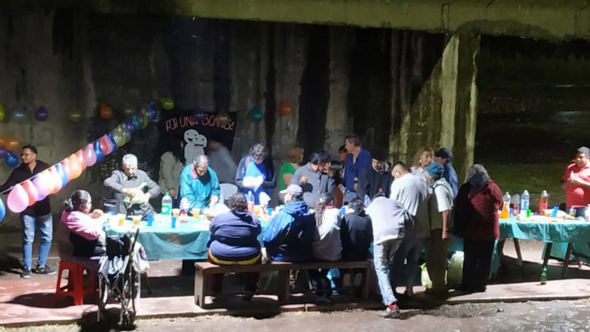 Cena navideña para personas que están en situación de calle