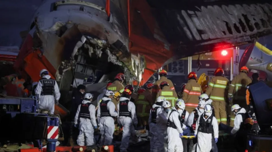 Al menos 176 personas murieron en un accidente aéreo en Corea del Sur